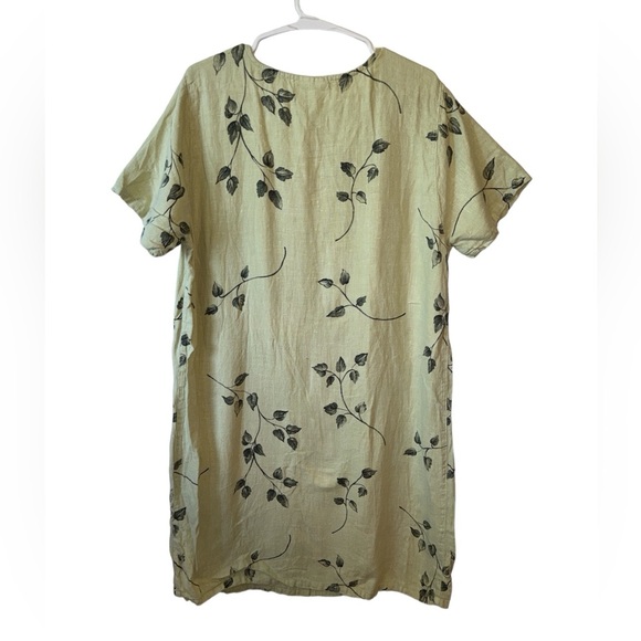 COTTON STUFF CLASSICS GREEN LEAVE PRINT DRESS - Picture 2 of 3